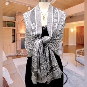 DIOR CASHMERE AND SILK SCARF